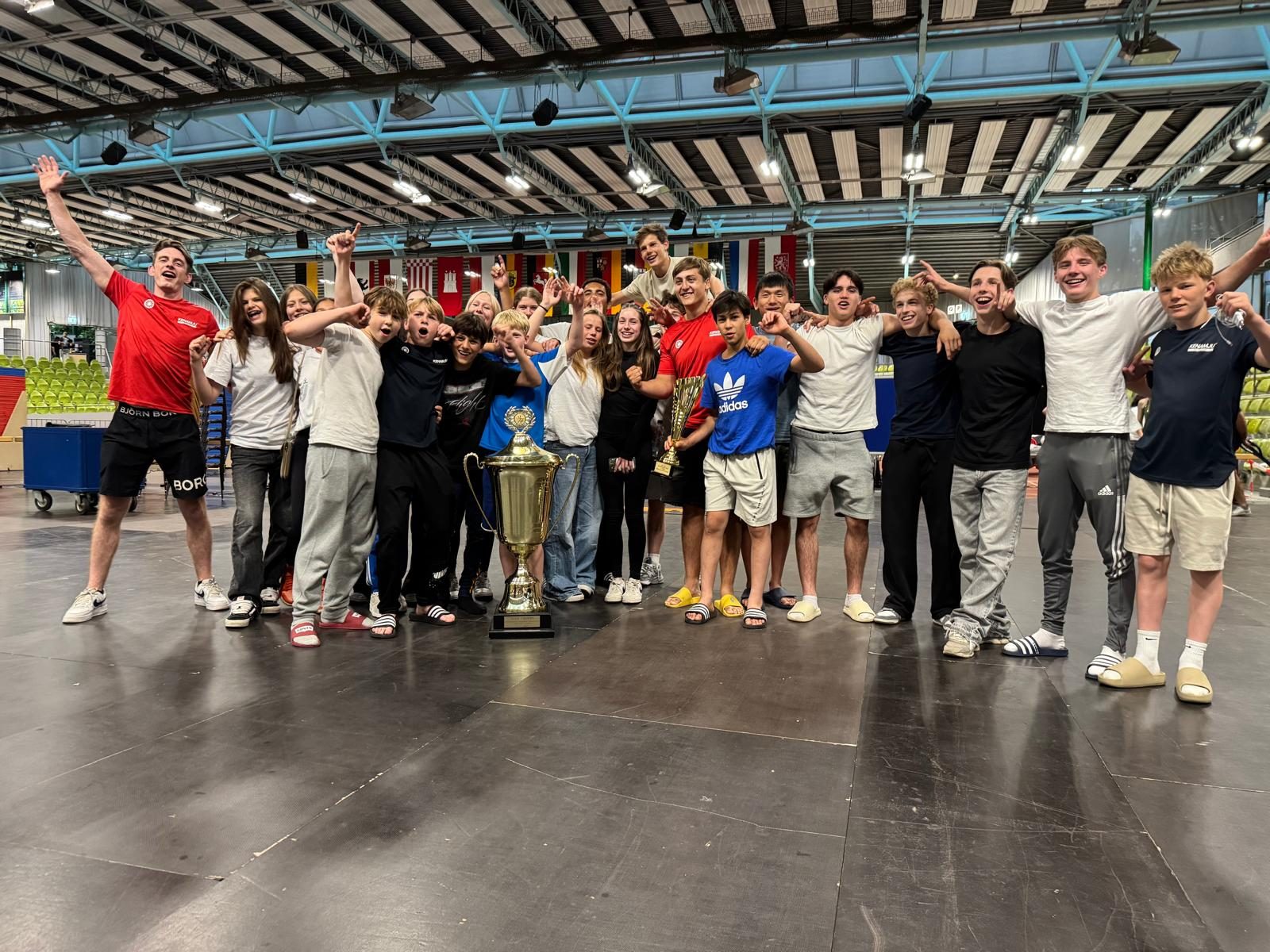 Teamfoto na de training